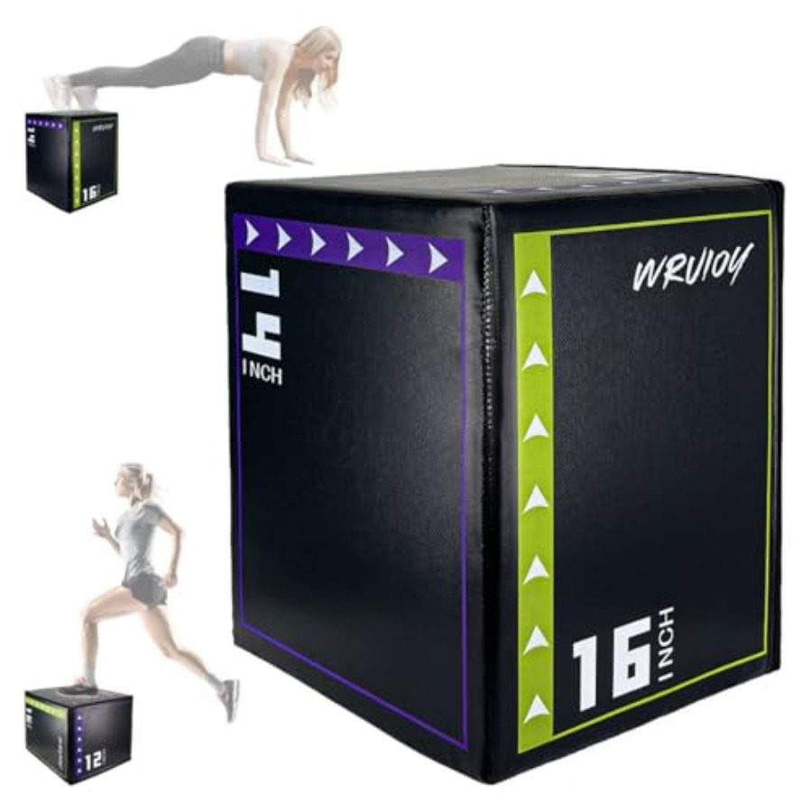 Home Gym Jump Box - Kotak latihan gym rumahan: busa hitam