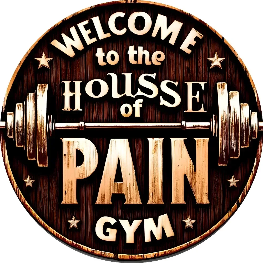 Home Gym Wall - CIFBUY Seni Dinding Logam Antik 2D