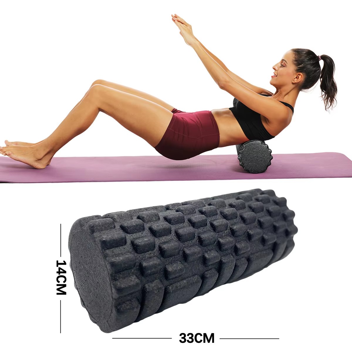 Foam Roller High Density - 30/33Cm Rol Busa Kebugaran Rol Pijat