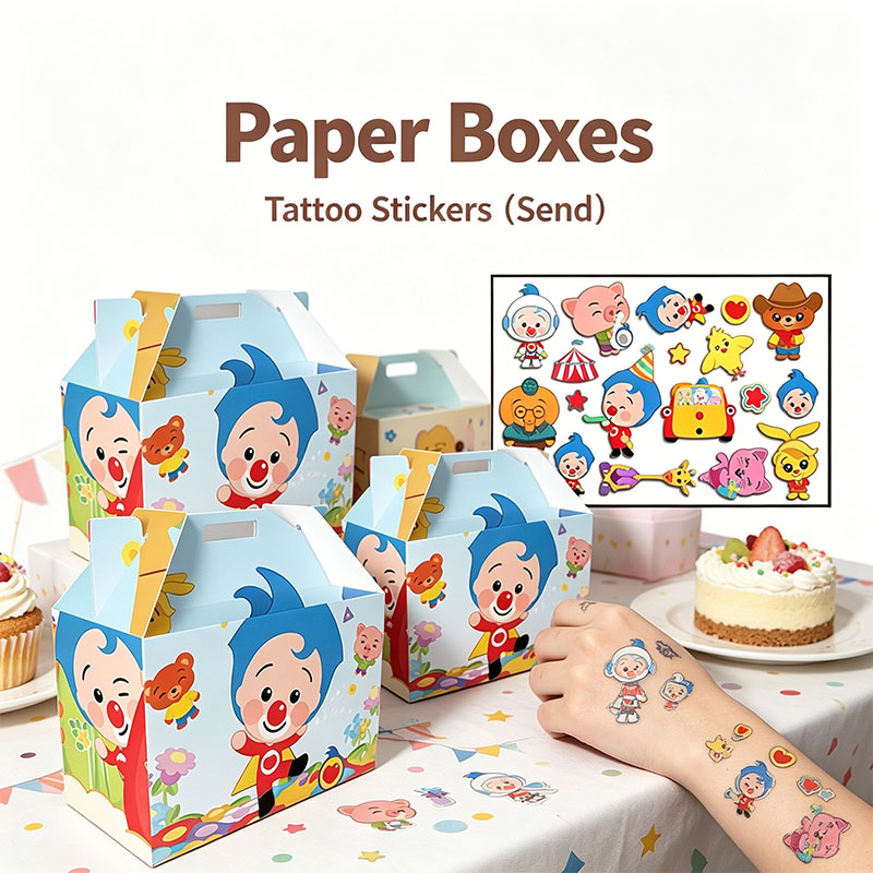 Plyo Box Set - Kotak Kertas Karakter Badut Plim Warna-warni