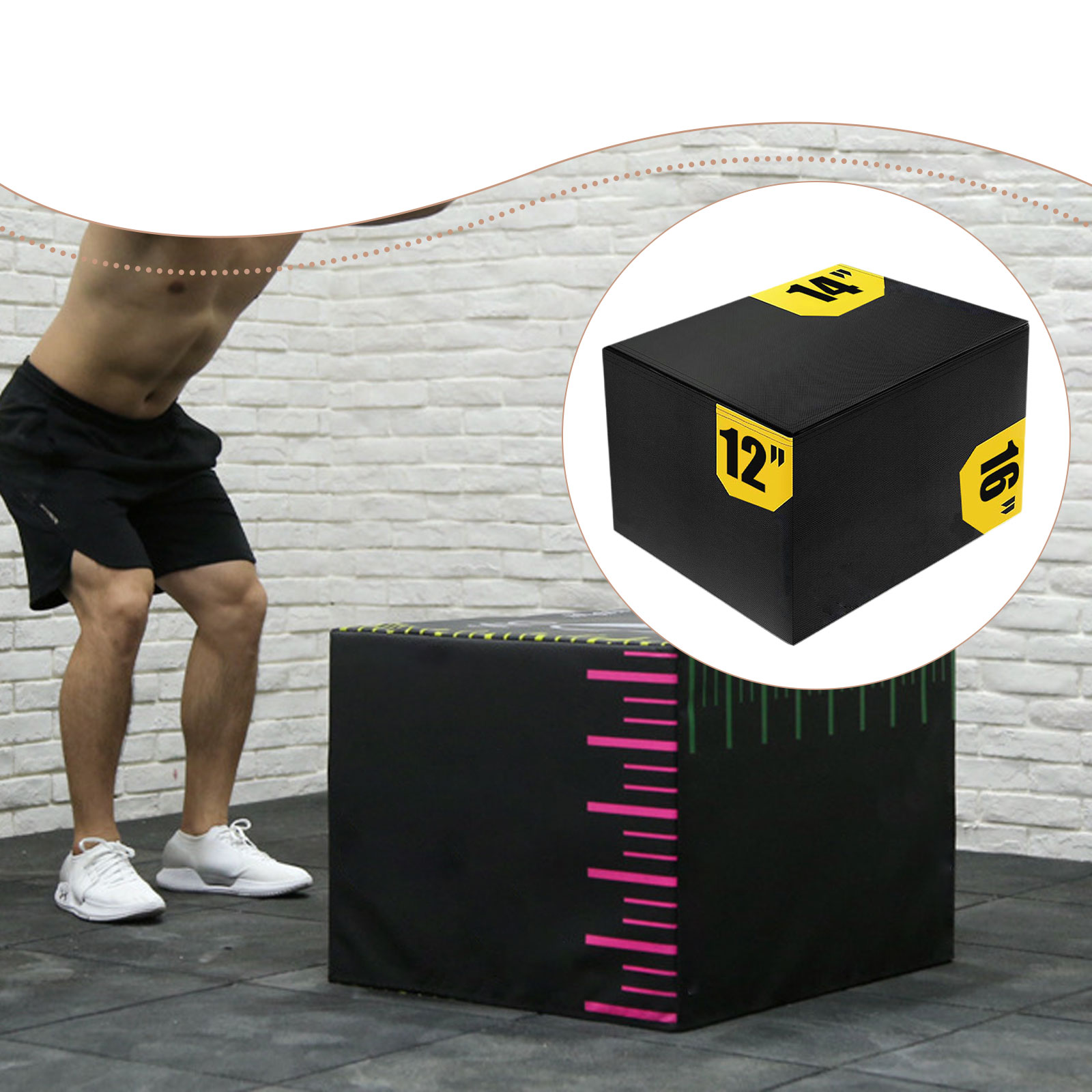 Home Gym Jump Box - Kotak Lompat Plyometric 3 in 1,