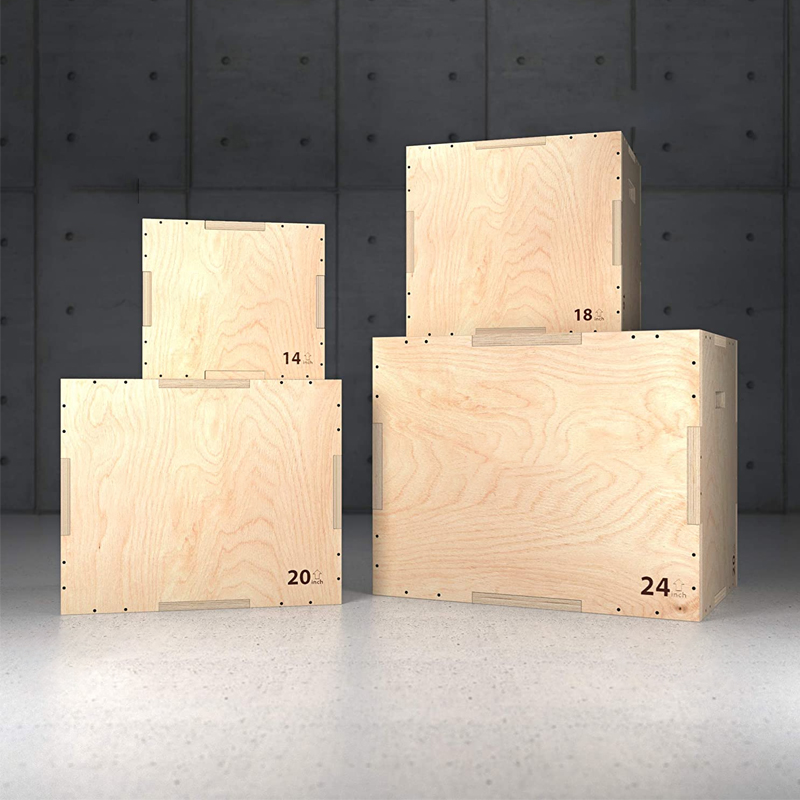 Kotak Lompat Plyometric Kayu 3 - Home Gym Jump Box ulasan dan harga