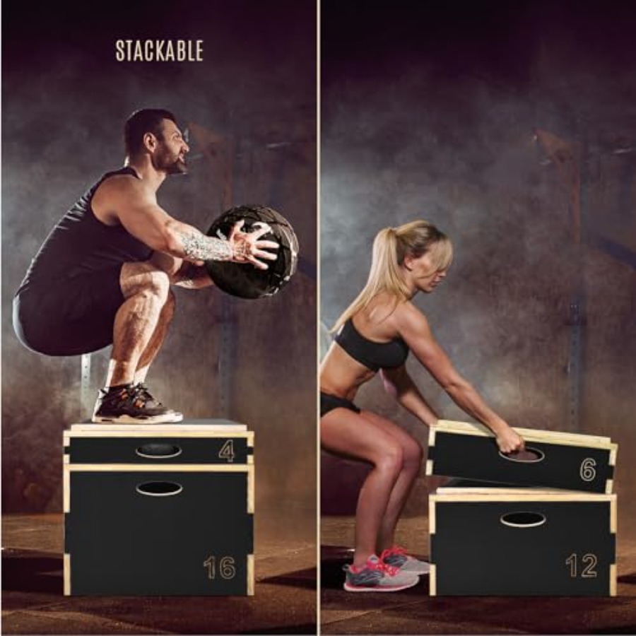Kotak Plyo Kayu 3 in 1 untuk L - Home Gym Jump Box ulasan dan harga