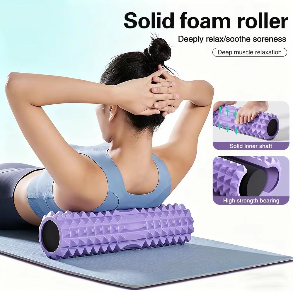 EVA Foam Fitness Back Roll Tri - Foam Roller High Density ulasan dan harga
